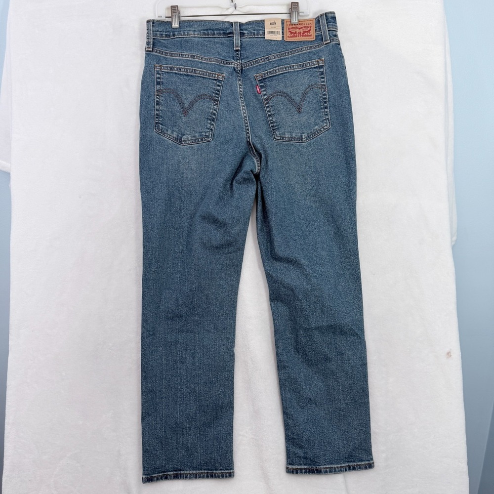 Levis Wedgie Straight Jeans Womens 32 (34x28) Blue Stretch - Picture 11 of 11